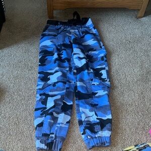 Blue Camo Pants with pockets